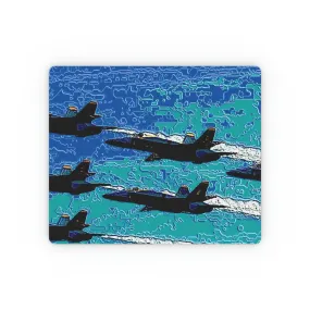 Rectangular Mouse Pad ... Seattle Seafair ..."Blue Angels Run Over Lake Washington" ... Circa Mid 1980's ... Dr FJ Holt ... Original Works ...