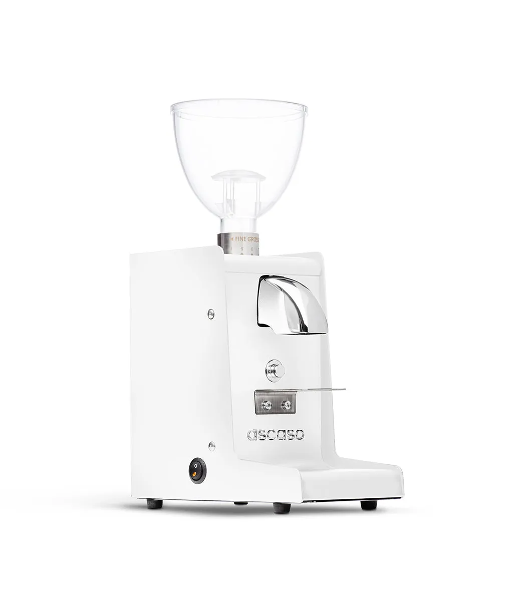 REFURBISHED Ascaso i-STEEL Flat Burr Home Coffee Grinder, 54MM - White