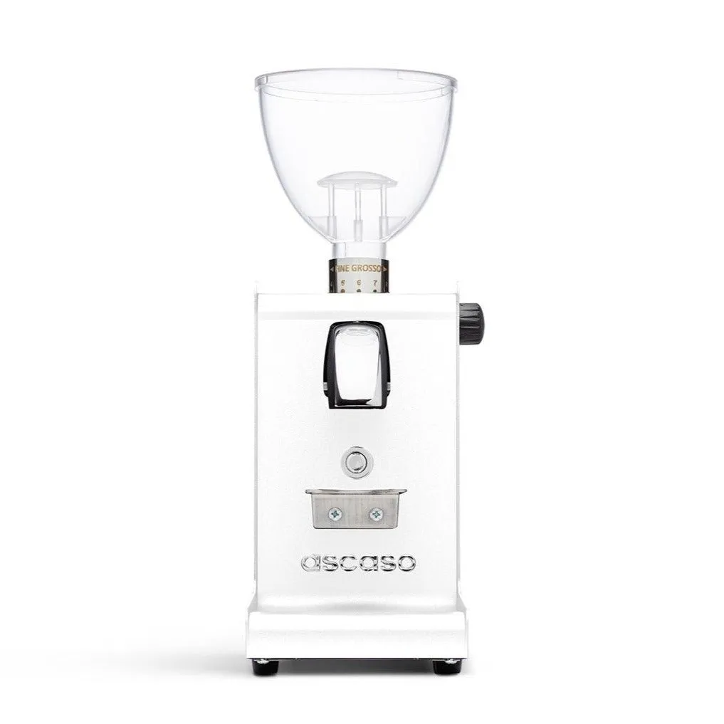 REFURBISHED Ascaso i-STEEL Flat Burr Home Coffee Grinder, 54MM - White