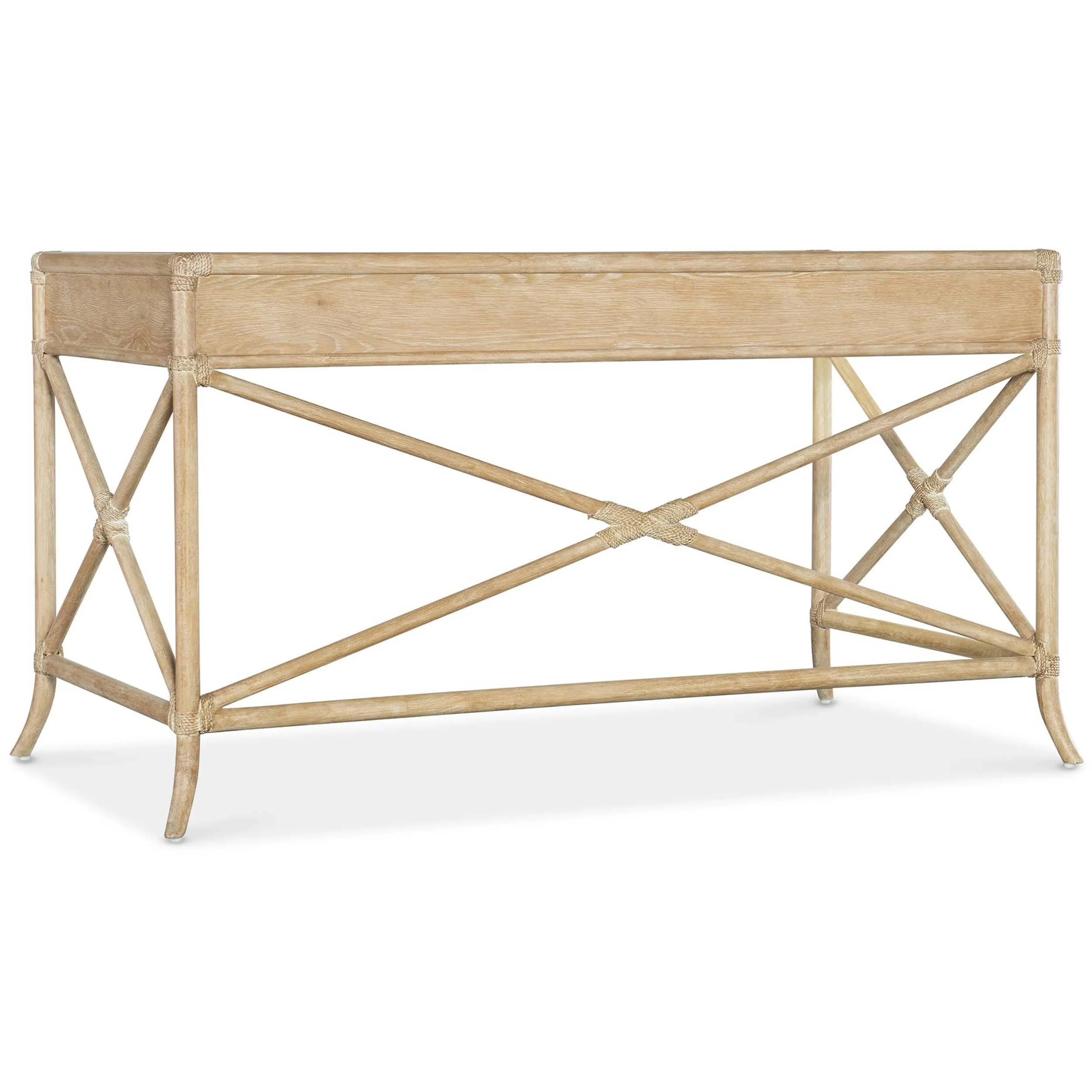 Retreat Pole Rattan Desk, Dune