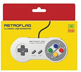 Retroflag Classic Wired USB Gaming Controller Supports XINPUT, DINPUT, Turbo Function for Raspberry Pi, Windows, Nintendo Switch