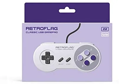 Retroflag Classic Wired USB Gaming Controller Supports XINPUT, DINPUT, Turbo Function for Raspberry Pi, Windows, Nintendo Switch