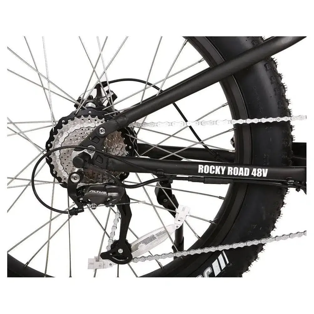 Rocky Road 48 Volt 10 Amp Lithium Powered Full Suspension Fat Tire Mountain Electric Bike