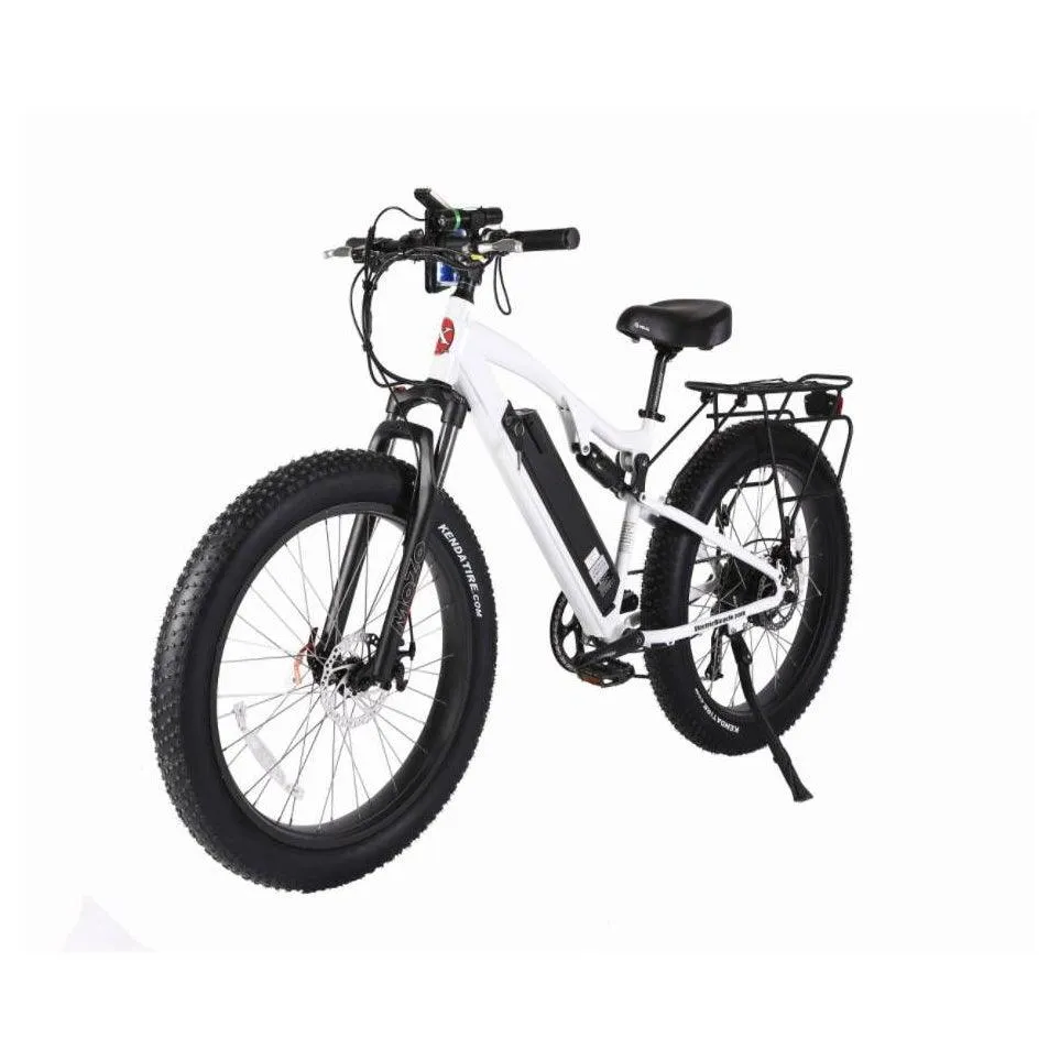 Rocky Road 48 Volt 10 Amp Lithium Powered Full Suspension Fat Tire Mountain Electric Bike