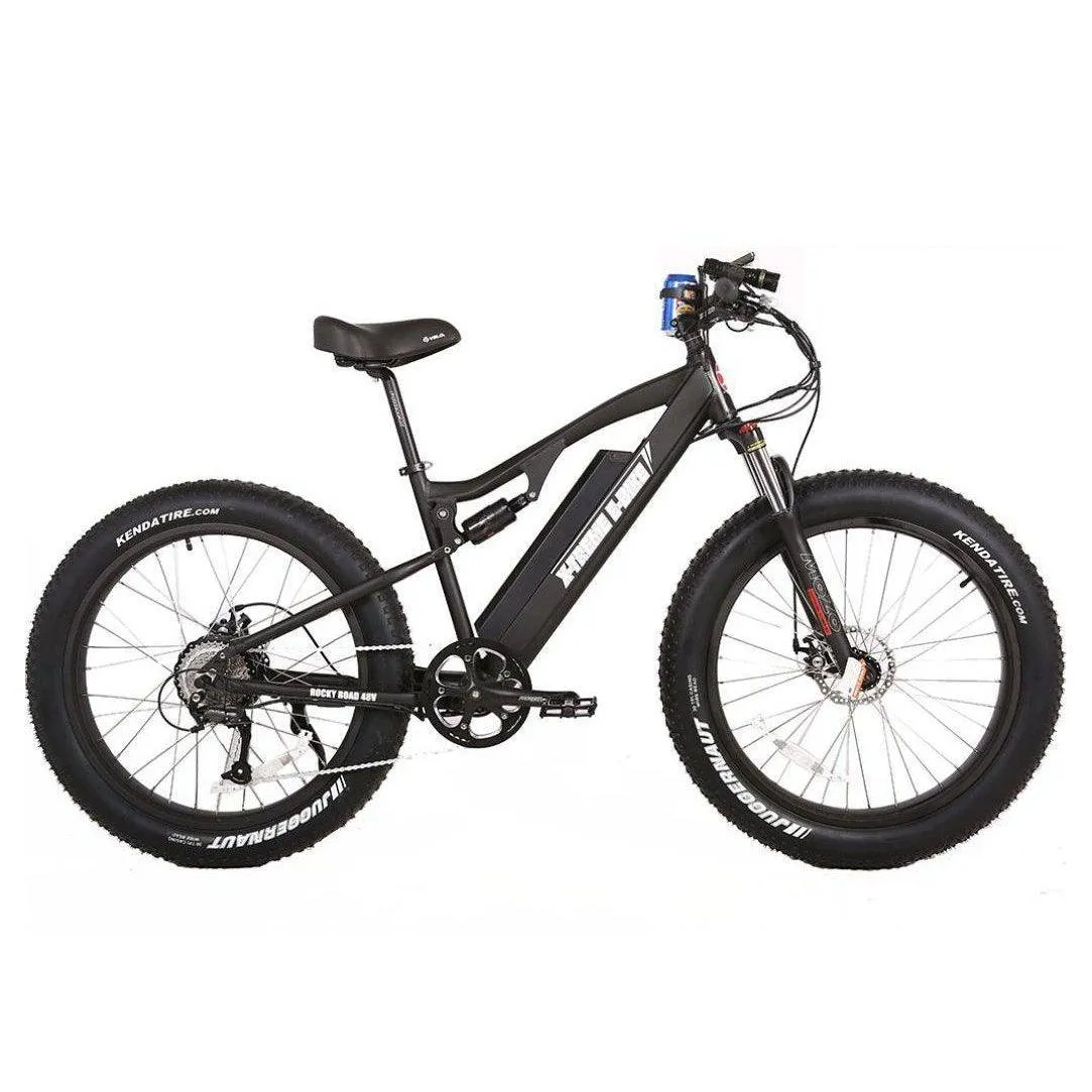 Rocky Road 48 Volt 10 Amp Lithium Powered Full Suspension Fat Tire Mountain Electric Bike