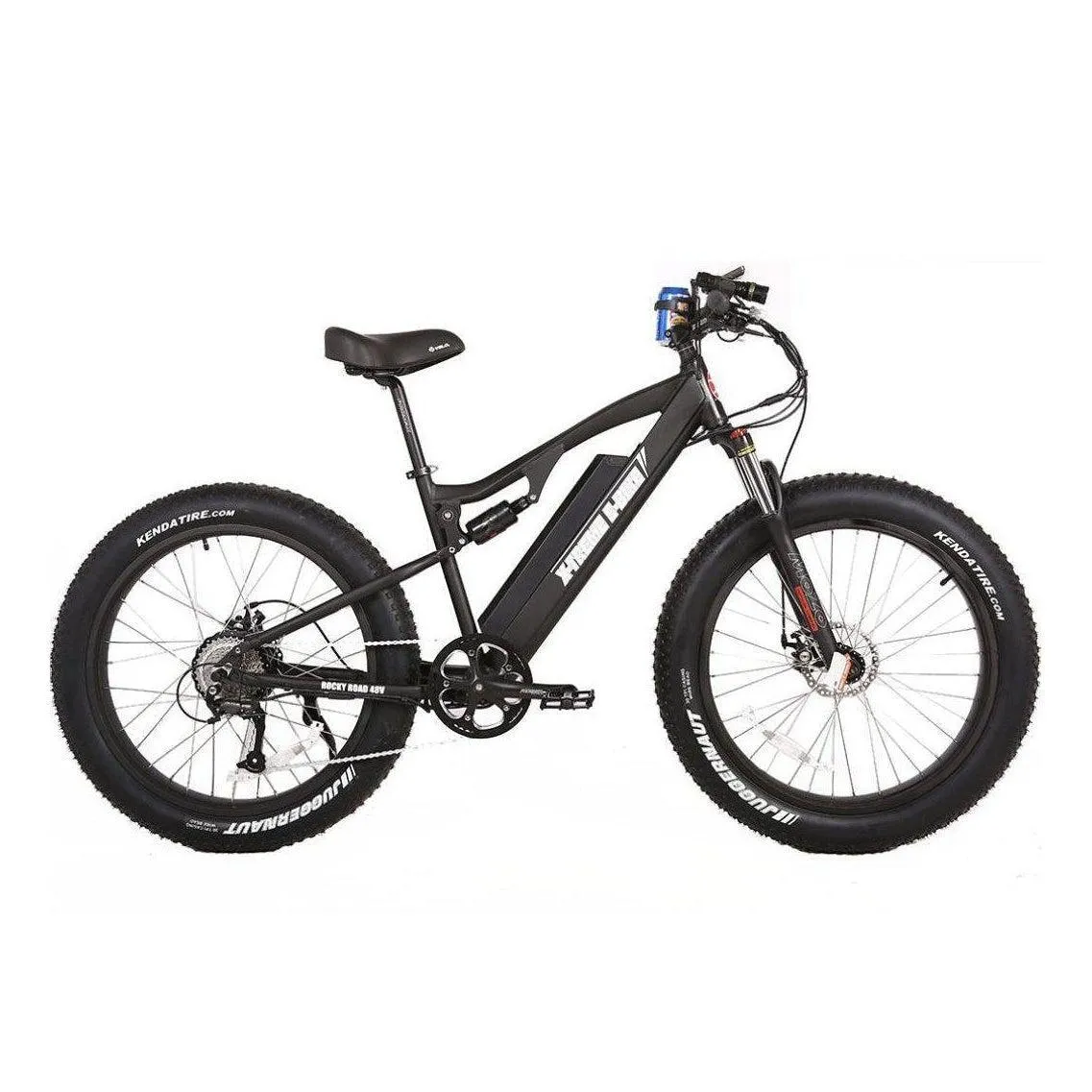 Rocky Road 48 Volt 17 Amp Lithium Powered Full Suspension Fat Tire Mountain Electric Bike