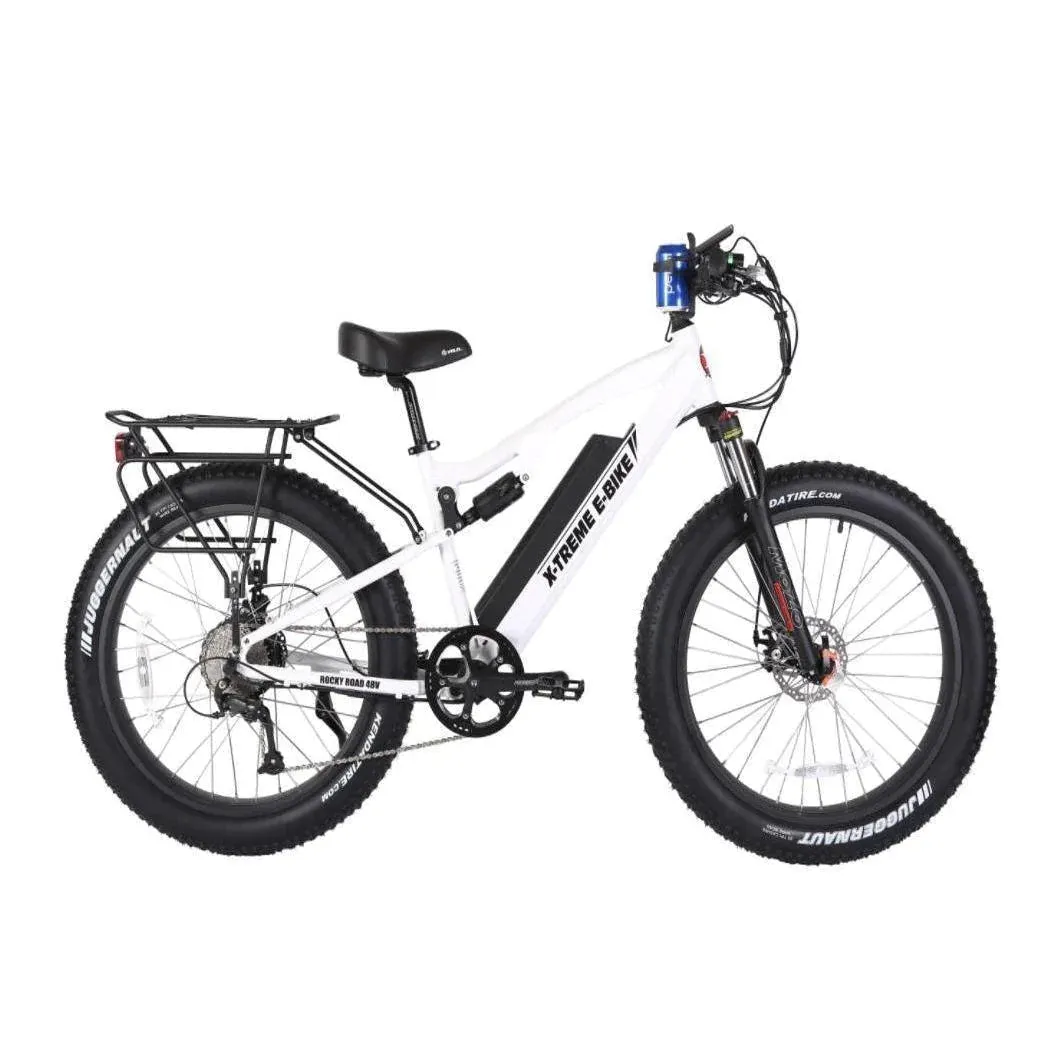 Rocky Road 48 Volt 17 Amp Lithium Powered Full Suspension Fat Tire Mountain Electric Bike