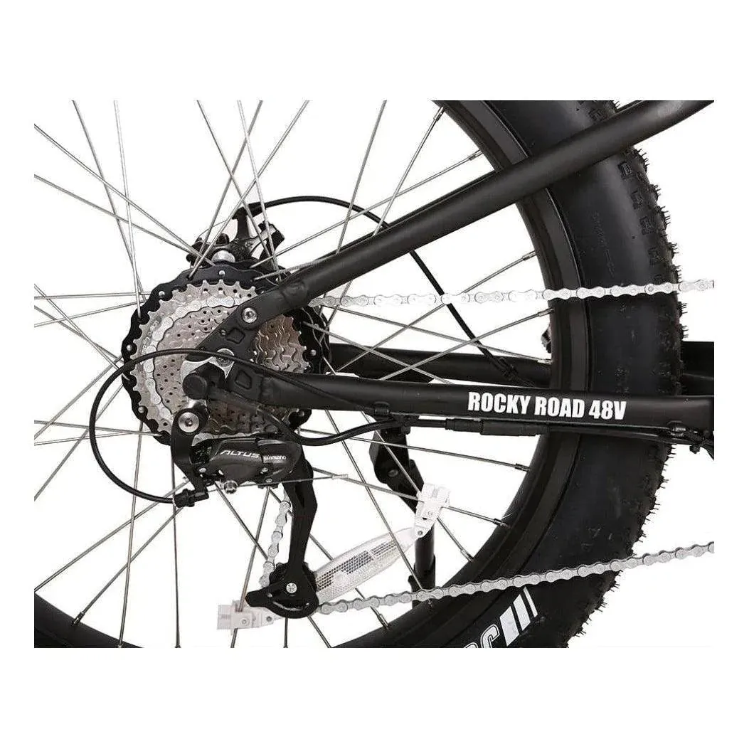 Rocky Road 48 Volt 17 Amp Lithium Powered Full Suspension Fat Tire Mountain Electric Bike