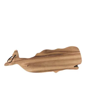 Seaside: Whale Acacia Cheese Board by Twine