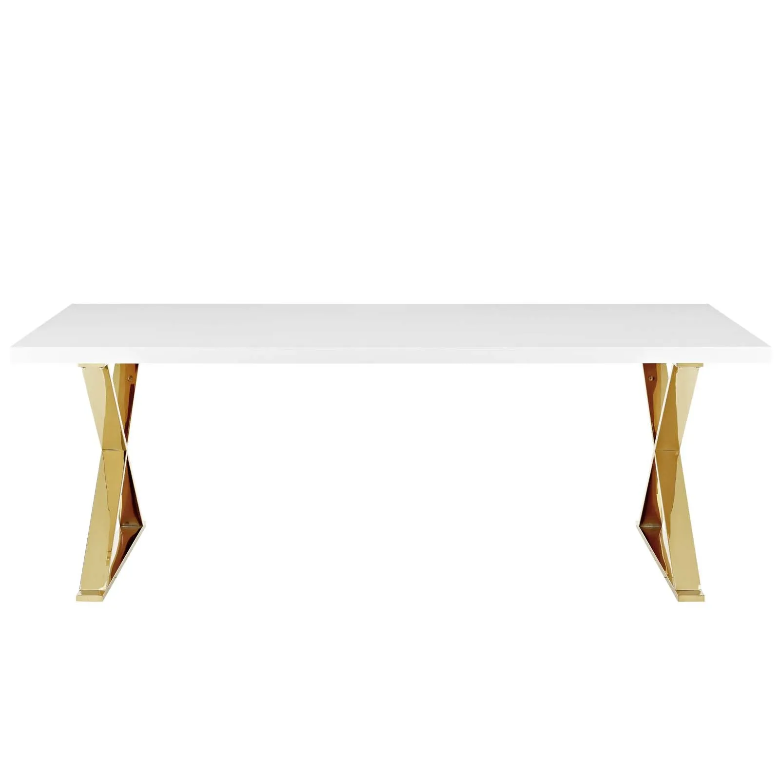 Sector Dining Table White Gold EEI-3034-WHI