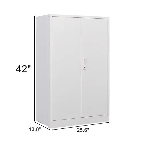 Secure Guard Storage Metal Cabinet - White
