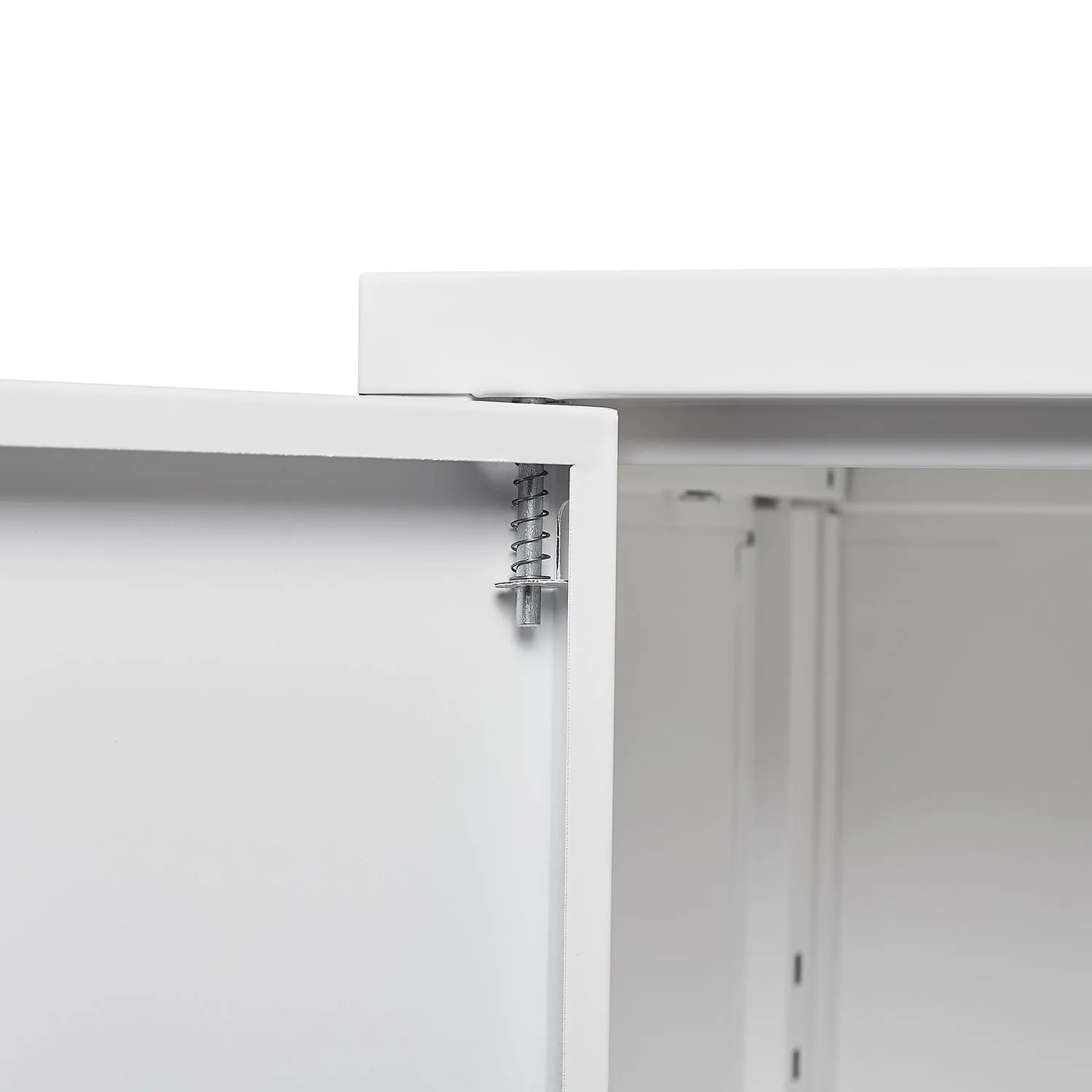 Secure Guard Storage Metal Cabinet - White