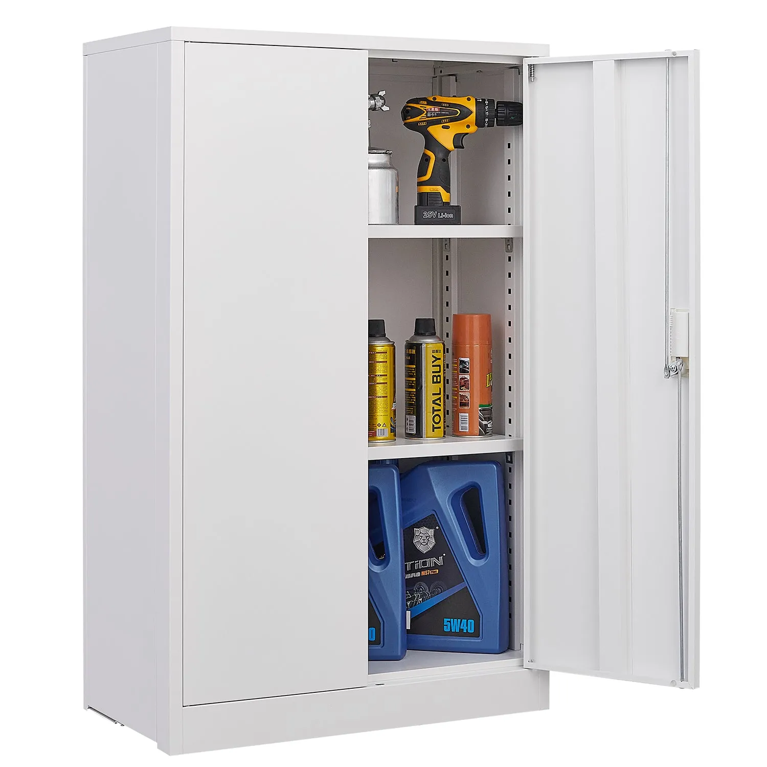 Secure Guard Storage Metal Cabinet - White