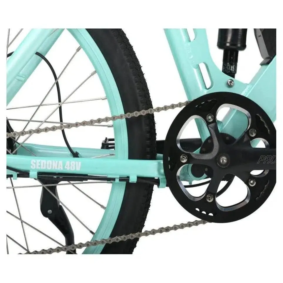 Sedona 48 Volt Lithium Powered step-Through Mountain Electric Bike