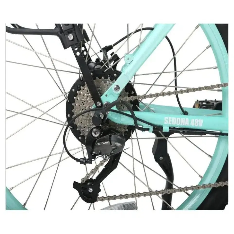 Sedona 48 Volt Lithium Powered step-Through Mountain Electric Bike