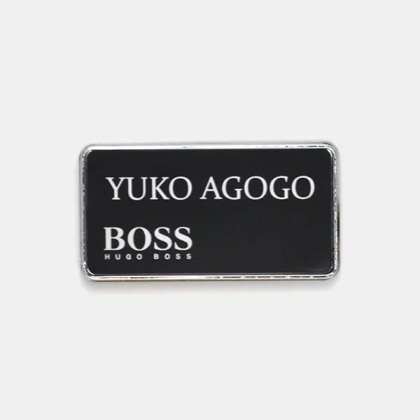 Silver Name Badge Holders - Large Size - Pack of 20