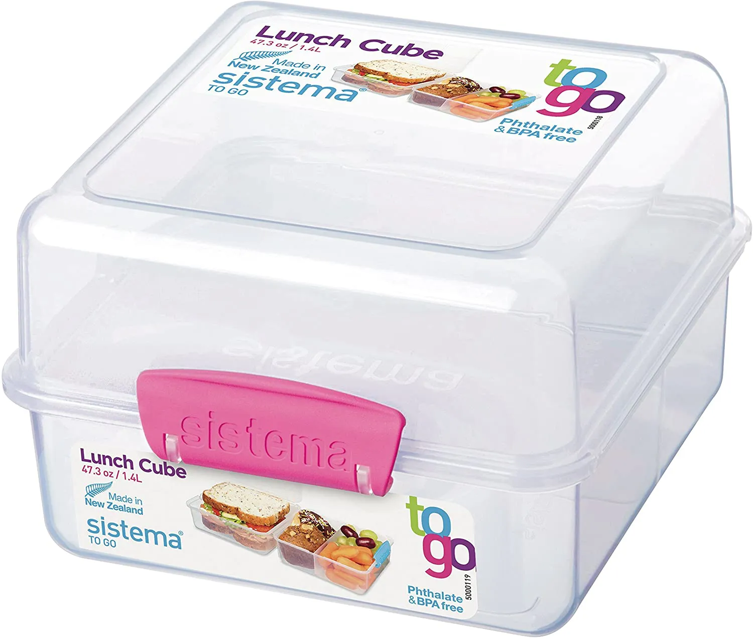 Sistema To Go Kids Lunch Boxes & Meal Containers | 2 Twist 'n' Sip Kids Water Bottles, 2 Lunch Cube Max with Dividers & 2 Leak-Proof Yoghurt Pots | BPA-Free