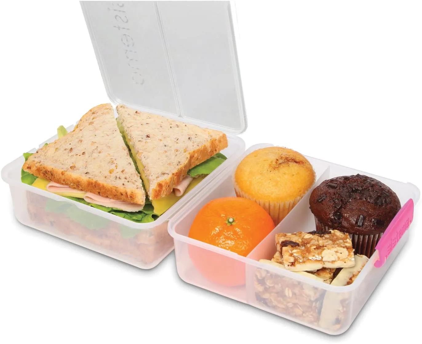 Sistema To Go Kids Lunch Boxes & Meal Containers | 2 Twist 'n' Sip Kids Water Bottles, 2 Lunch Cube Max with Dividers & 2 Leak-Proof Yoghurt Pots | BPA-Free