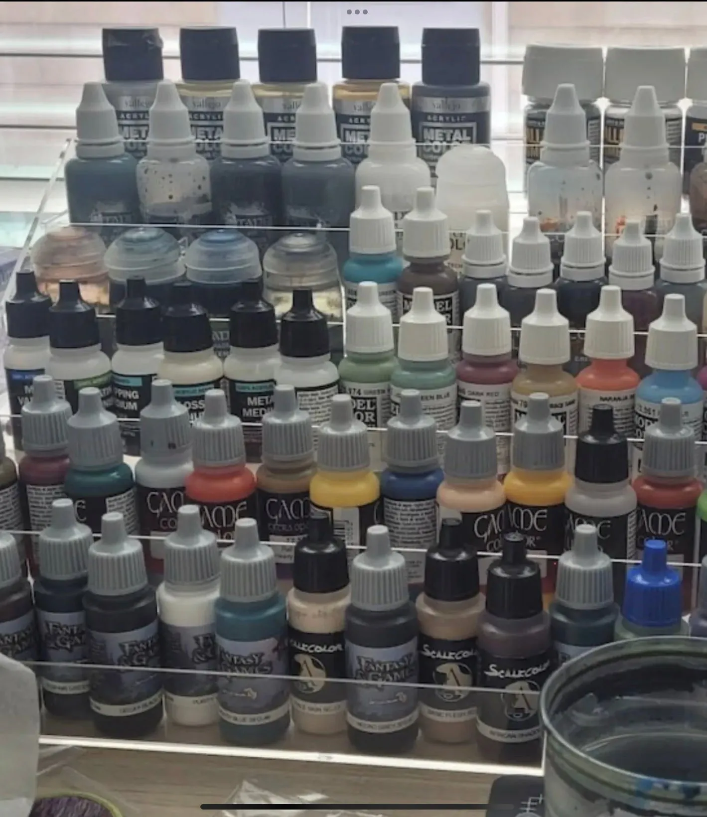 Six 6 Tier Modular Paint Rack - Acrylic Paint Dropper Storage Rack - Hobby Rack - Acrylic Rack System (ARS)