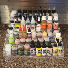 Six 6 Tier Modular Paint Rack - Acrylic Paint Dropper Storage Rack - Hobby Rack - Acrylic Rack System (ARS)