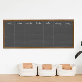 Slim Weekly Framed Chalkboard | Horizontal Knope