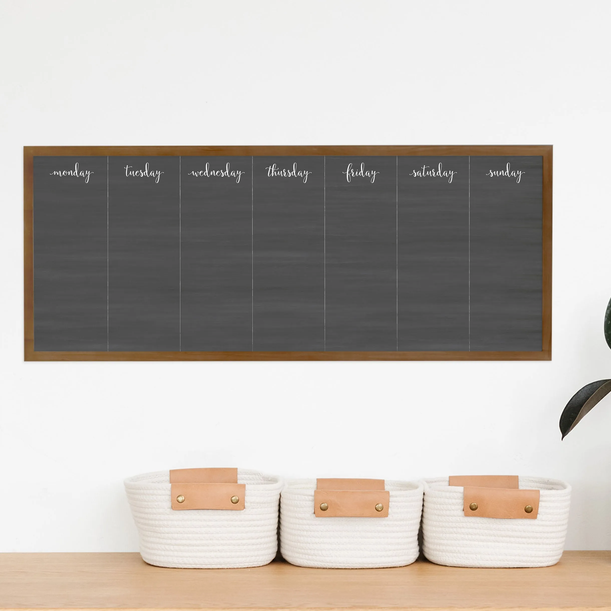Slim Weekly Framed Chalkboard | Horizontal Knope