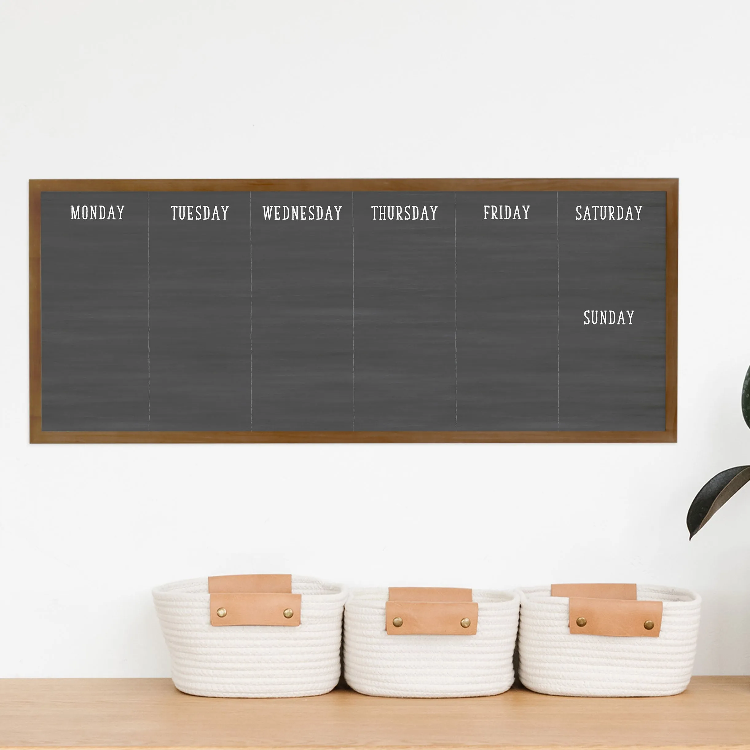 Slim Weekly Framed Chalkboard | Horizontal Swanson