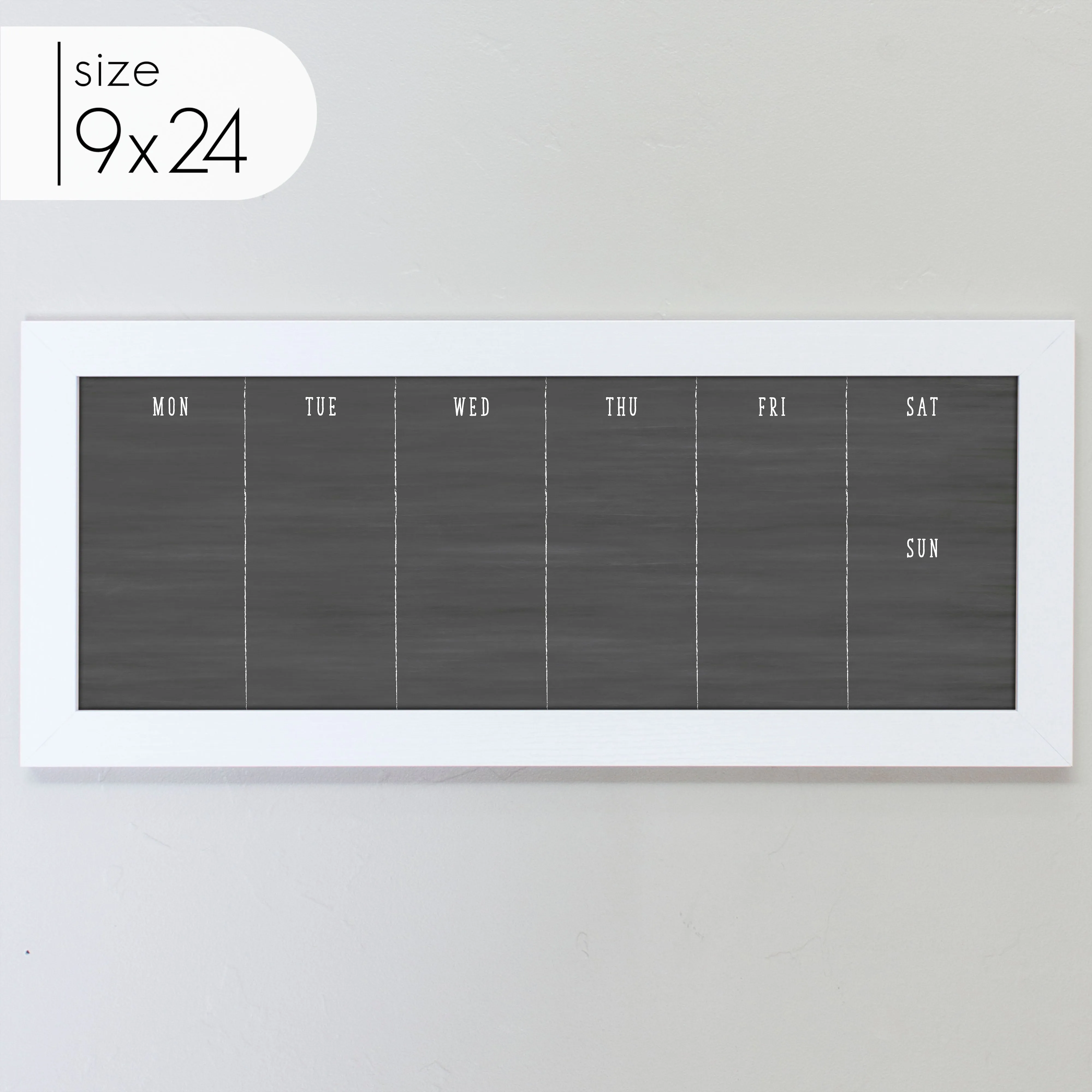 Slim Weekly Framed Chalkboard | Horizontal Swanson