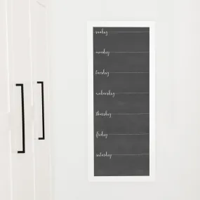 Slim Weekly Framed Chalkboard | Vertical Knope
