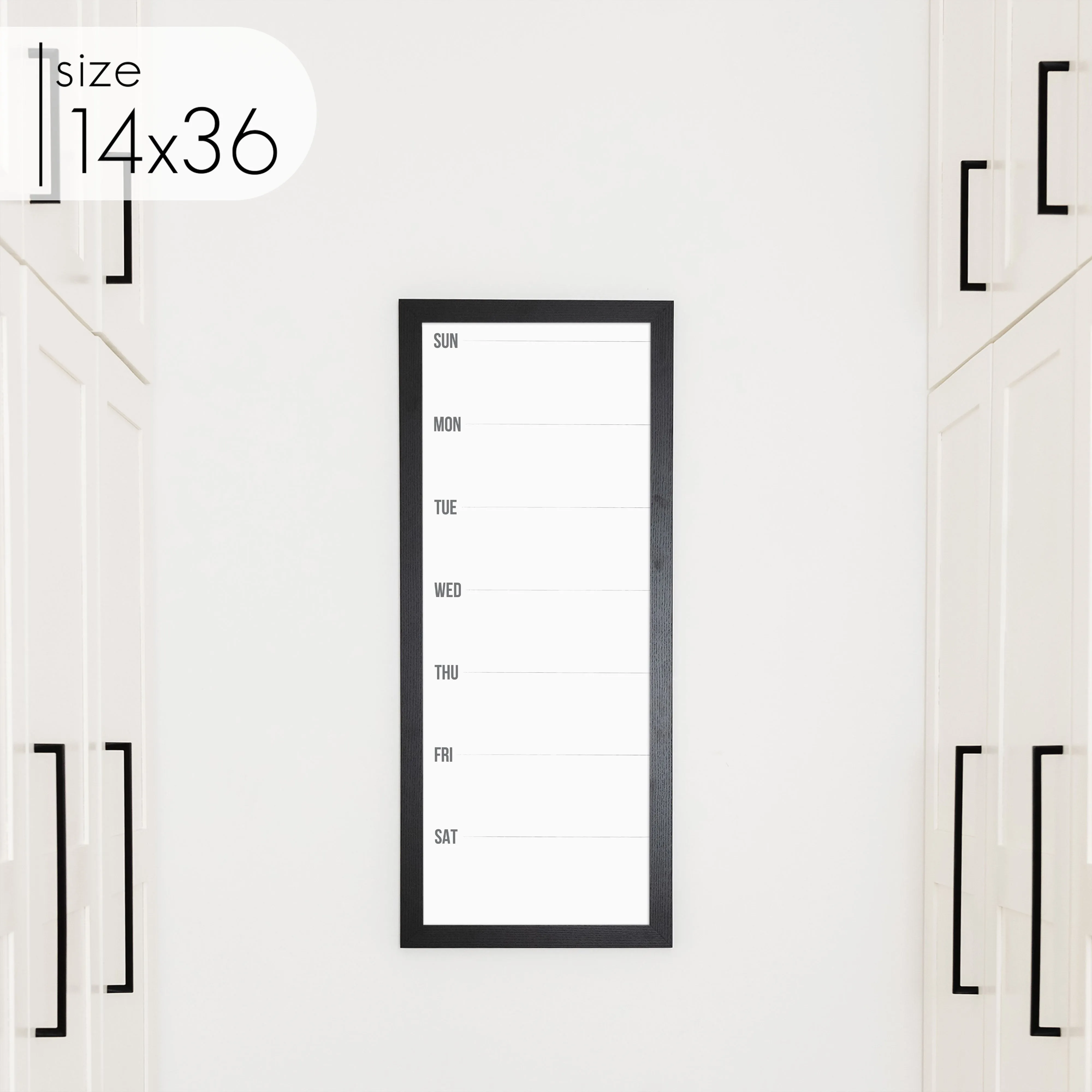 Slim Weekly Framed Whiteboard | Vertical Dwyer