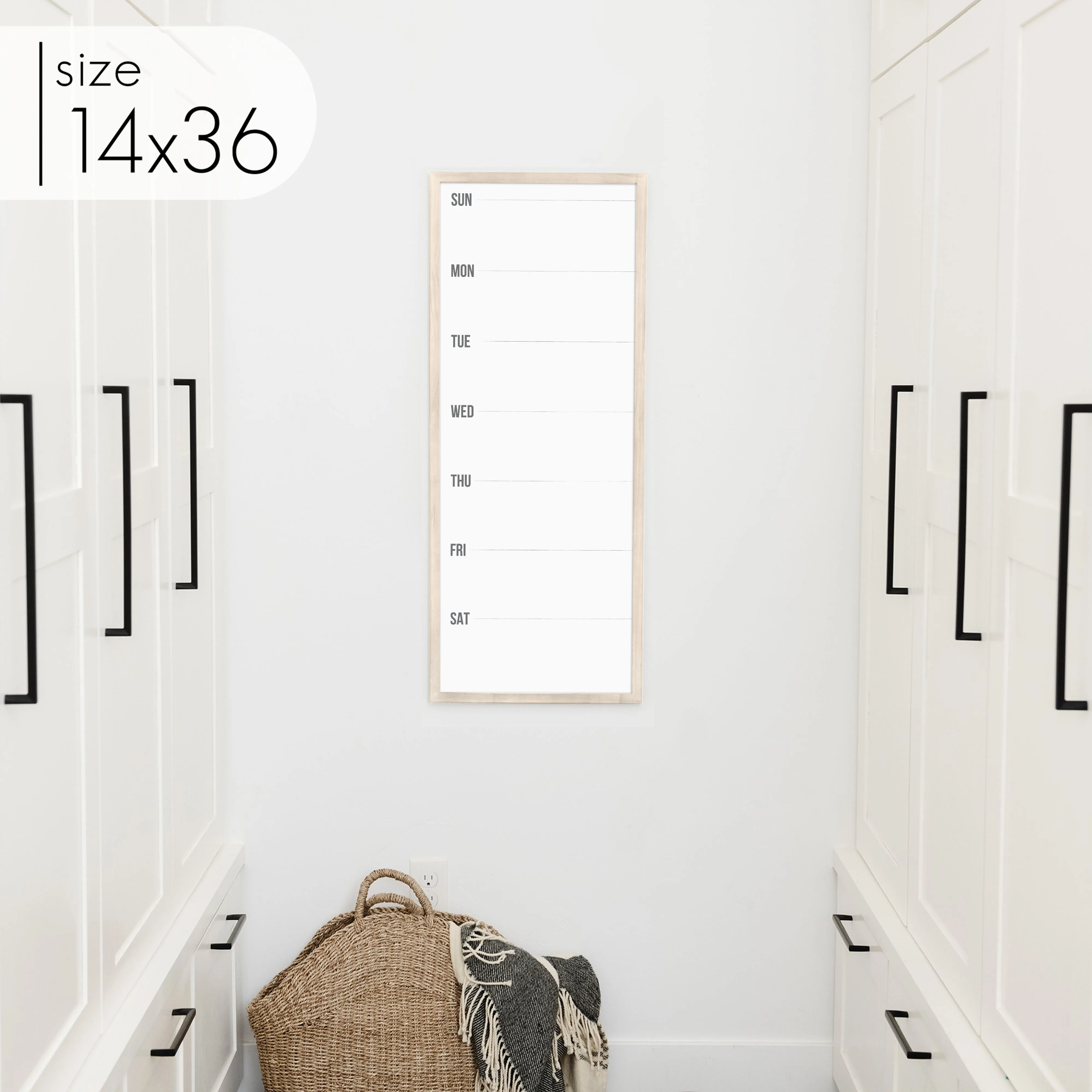 Slim Weekly Framed Whiteboard | Vertical Dwyer