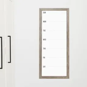 Slim Weekly Framed Whiteboard | Vertical Dwyer