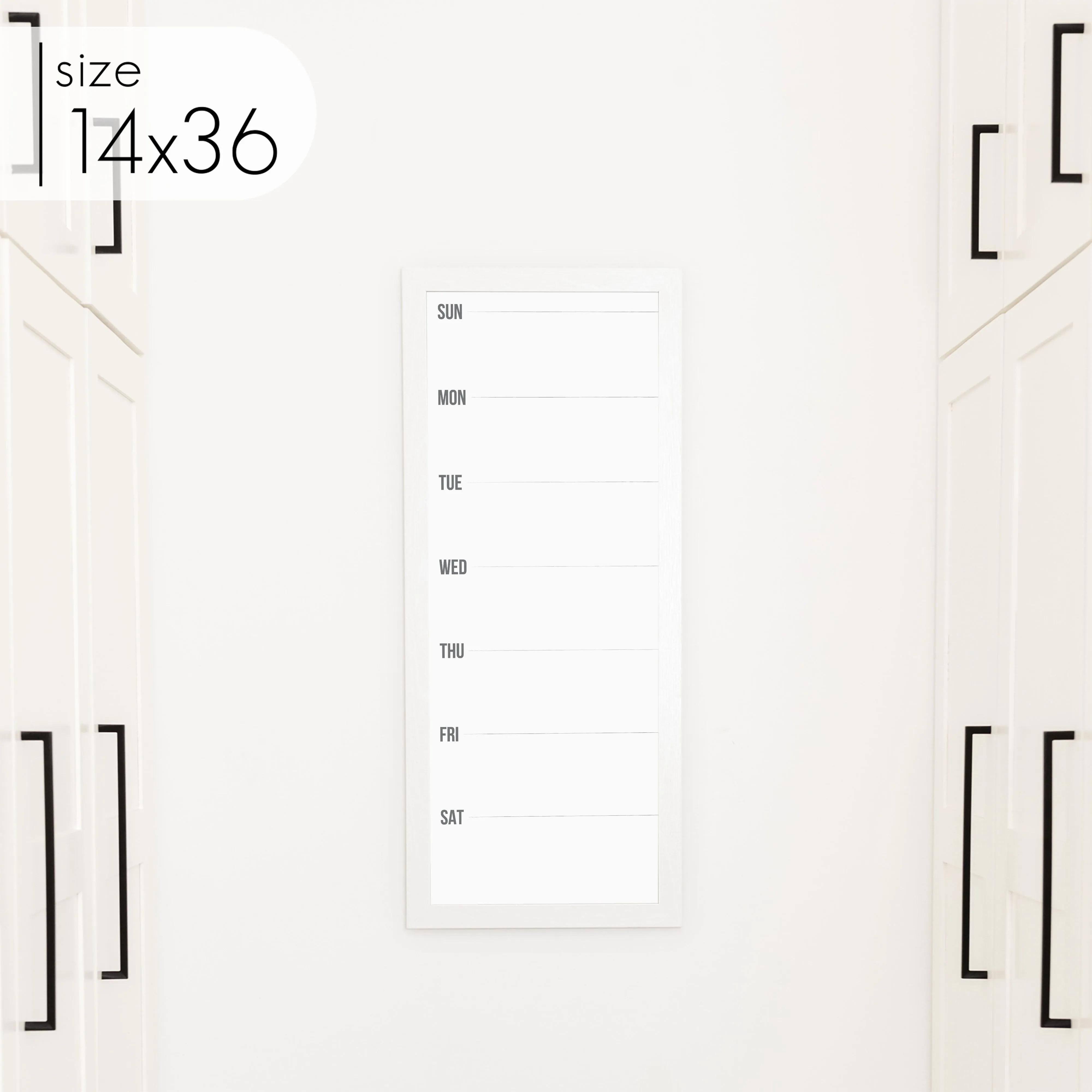 Slim Weekly Framed Whiteboard | Vertical Dwyer