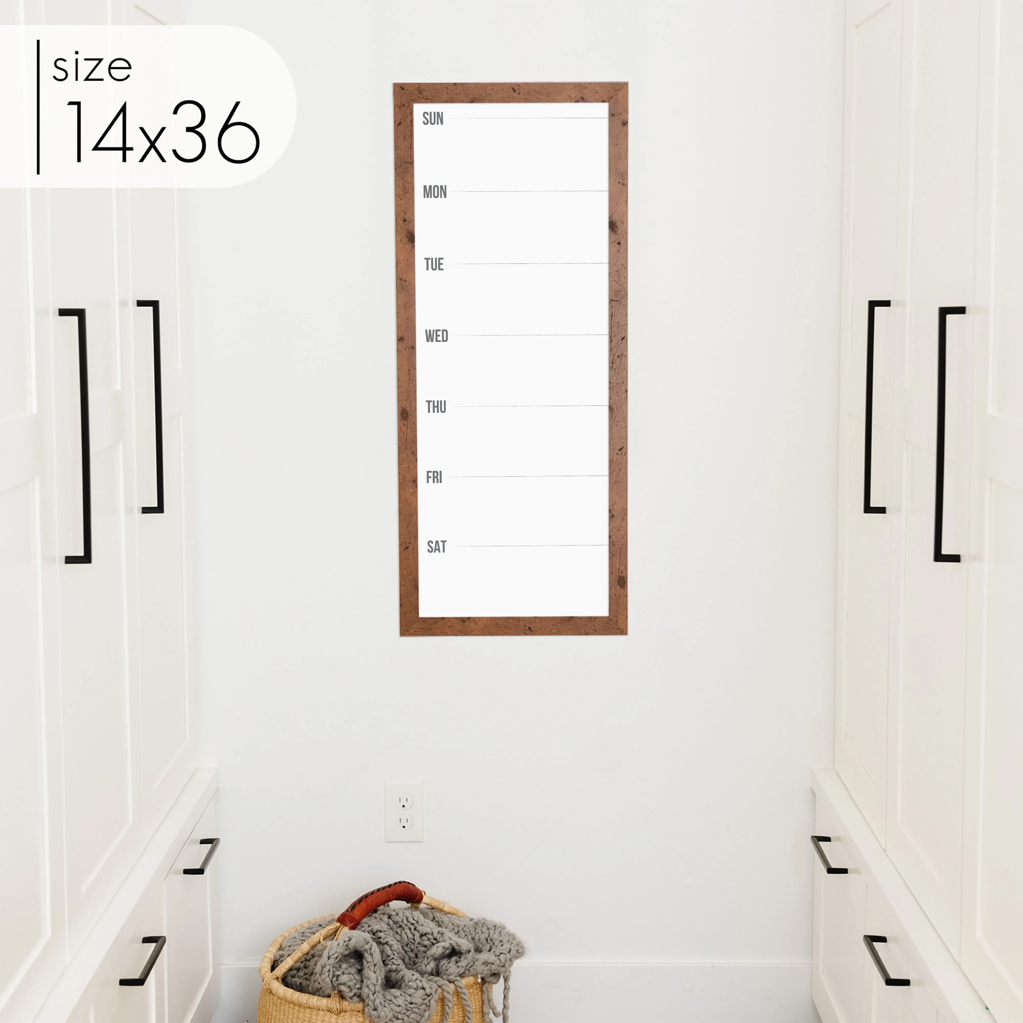 Slim Weekly Framed Whiteboard | Vertical Dwyer