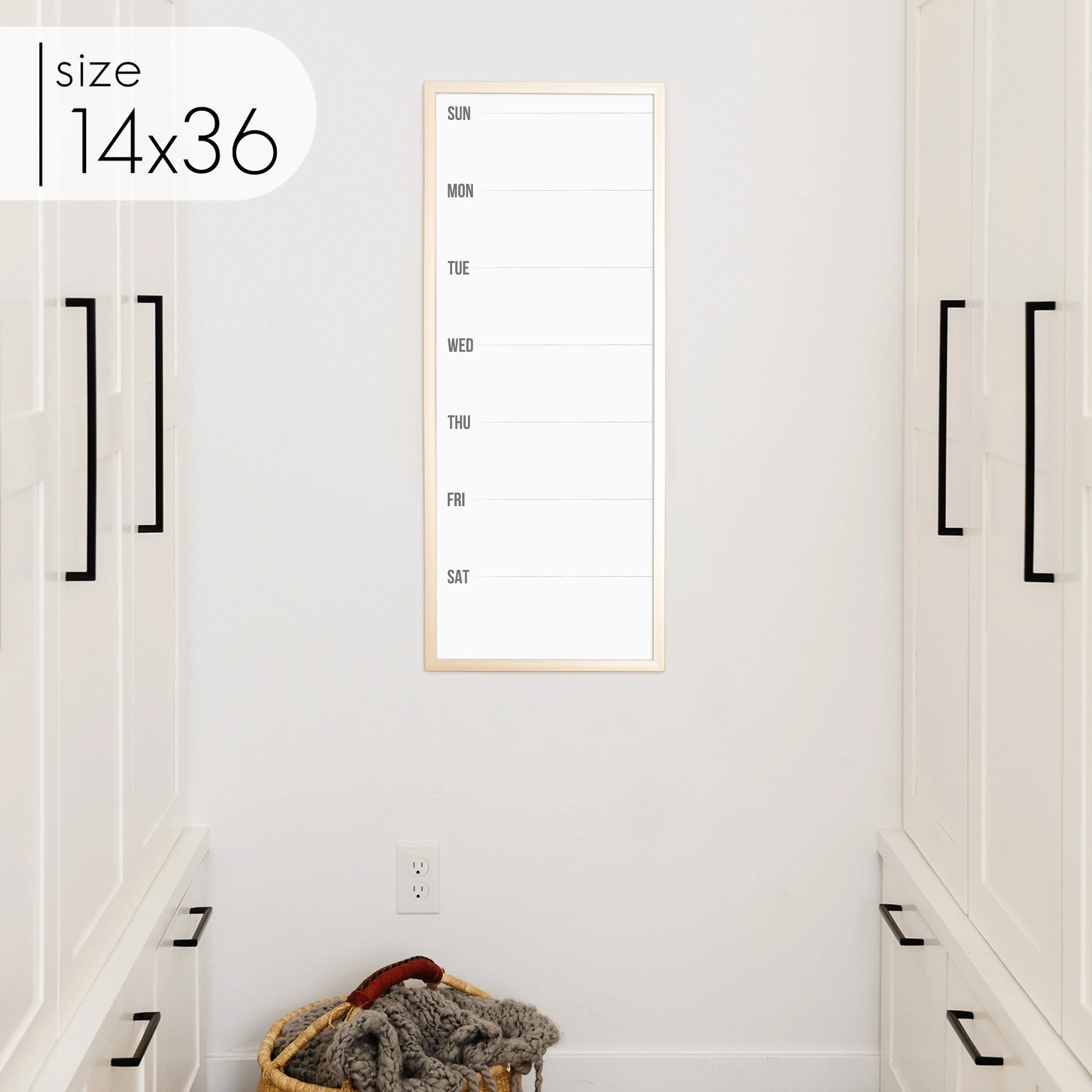 Slim Weekly Framed Whiteboard | Vertical Dwyer