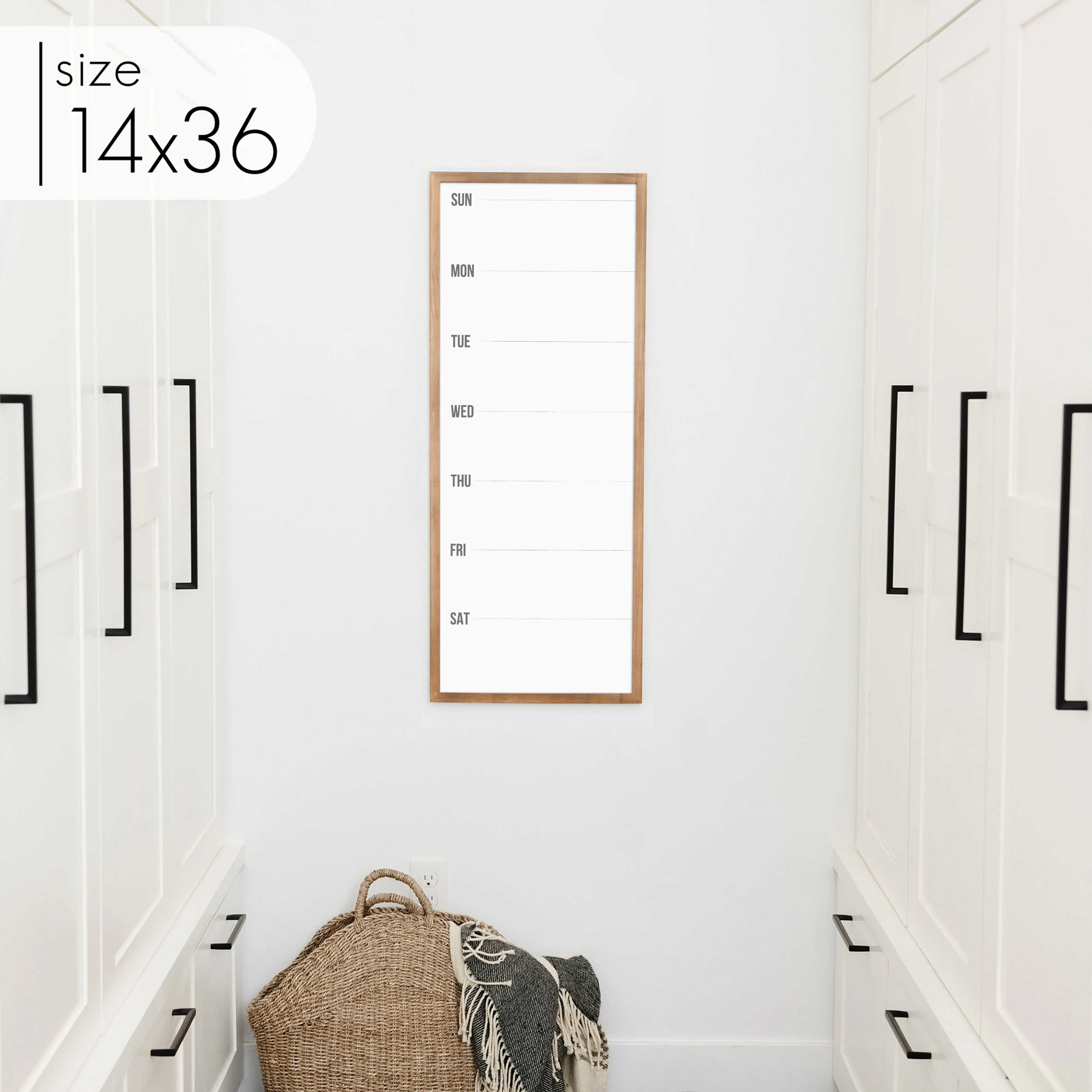 Slim Weekly Framed Whiteboard | Vertical Dwyer