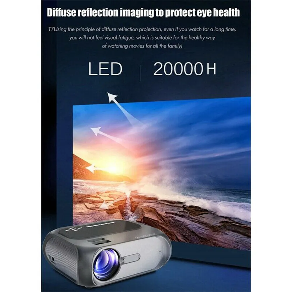 Smart Sync WiFi Home Theater LED Projector [4500 Lumens] [ Wireless Mobile Screening ] Mini Home Entertainment Cinema Projector