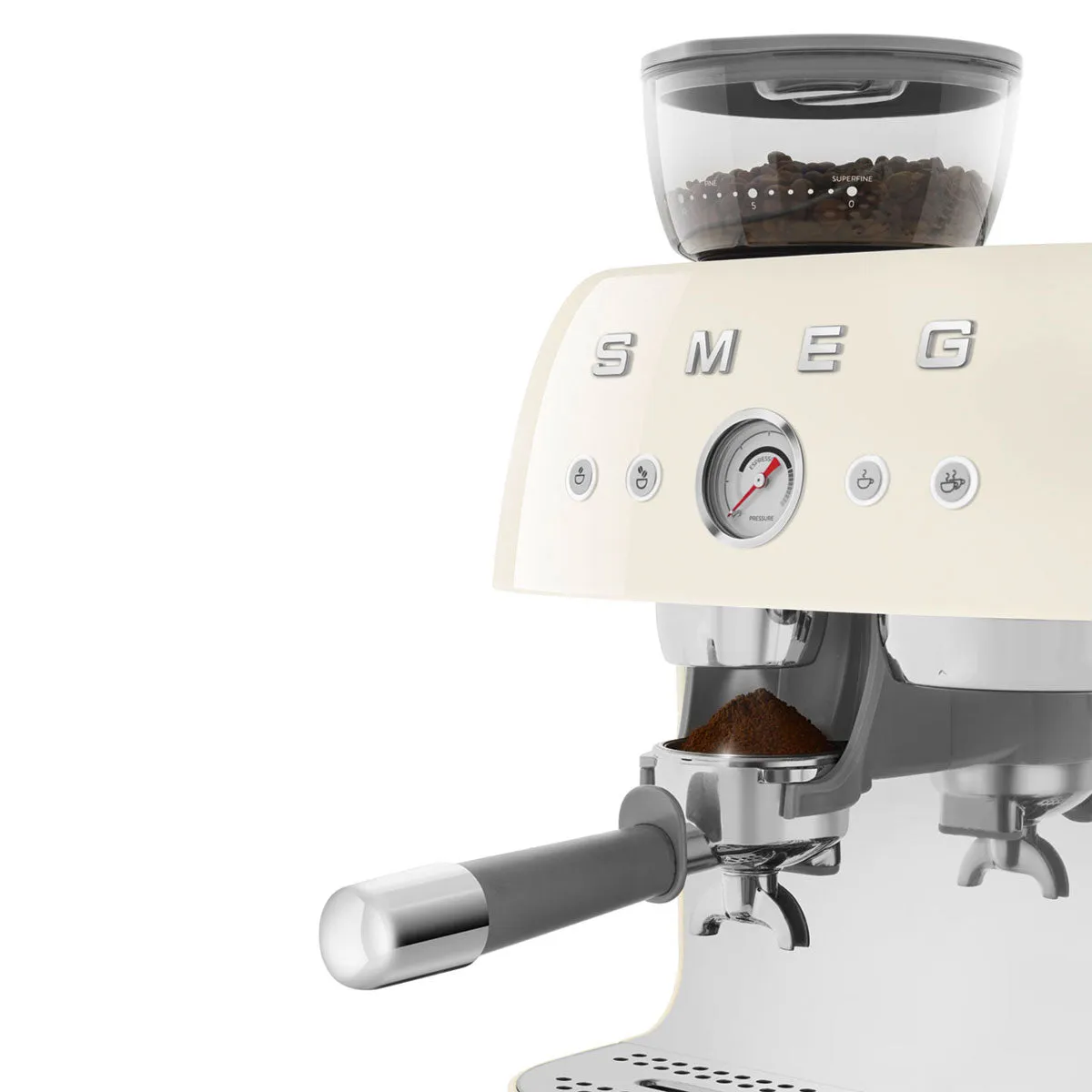 SMEG Manual Espresso Machine, Cream #EGF03CREU