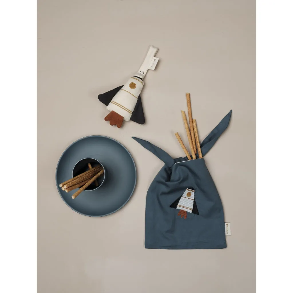 Snack Bag - Space Ship -Blue Spruce