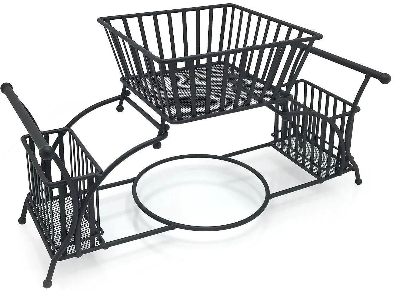 Sorbus Utensil Caddy - Use For Napkin, Cutlery, Plate Holder - Stackable Flatware Caddy, Tabletop Organizer - Ideal for Dining Table, Party, Buffet, Kitchen, Entertaining (Black)