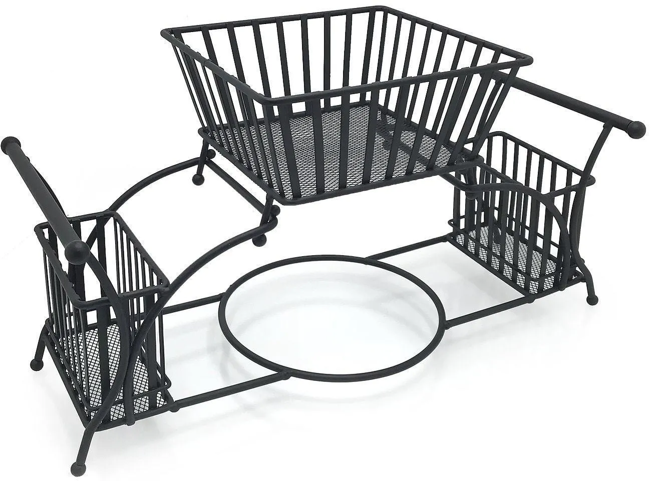 Sorbus Utensil Caddy - Use For Napkin, Cutlery, Plate Holder - Stackable Flatware Caddy, Tabletop Organizer - Ideal for Dining Table, Party, Buffet, Kitchen, Entertaining (Black)