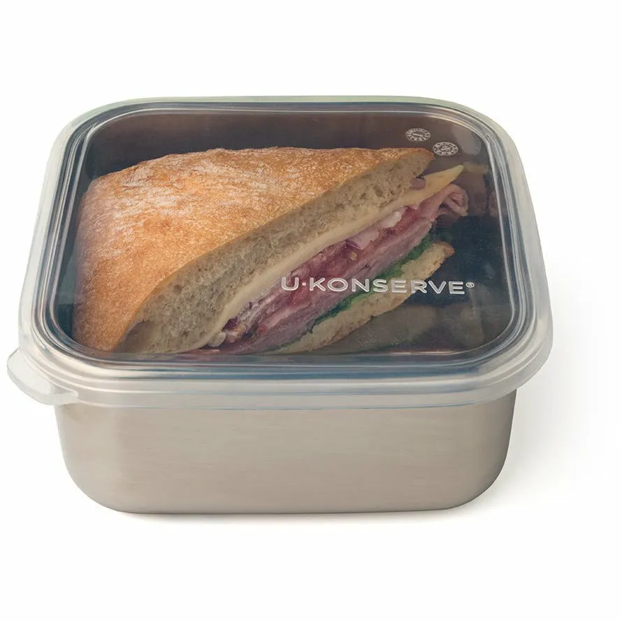 Square Container W/ Silicone Lid