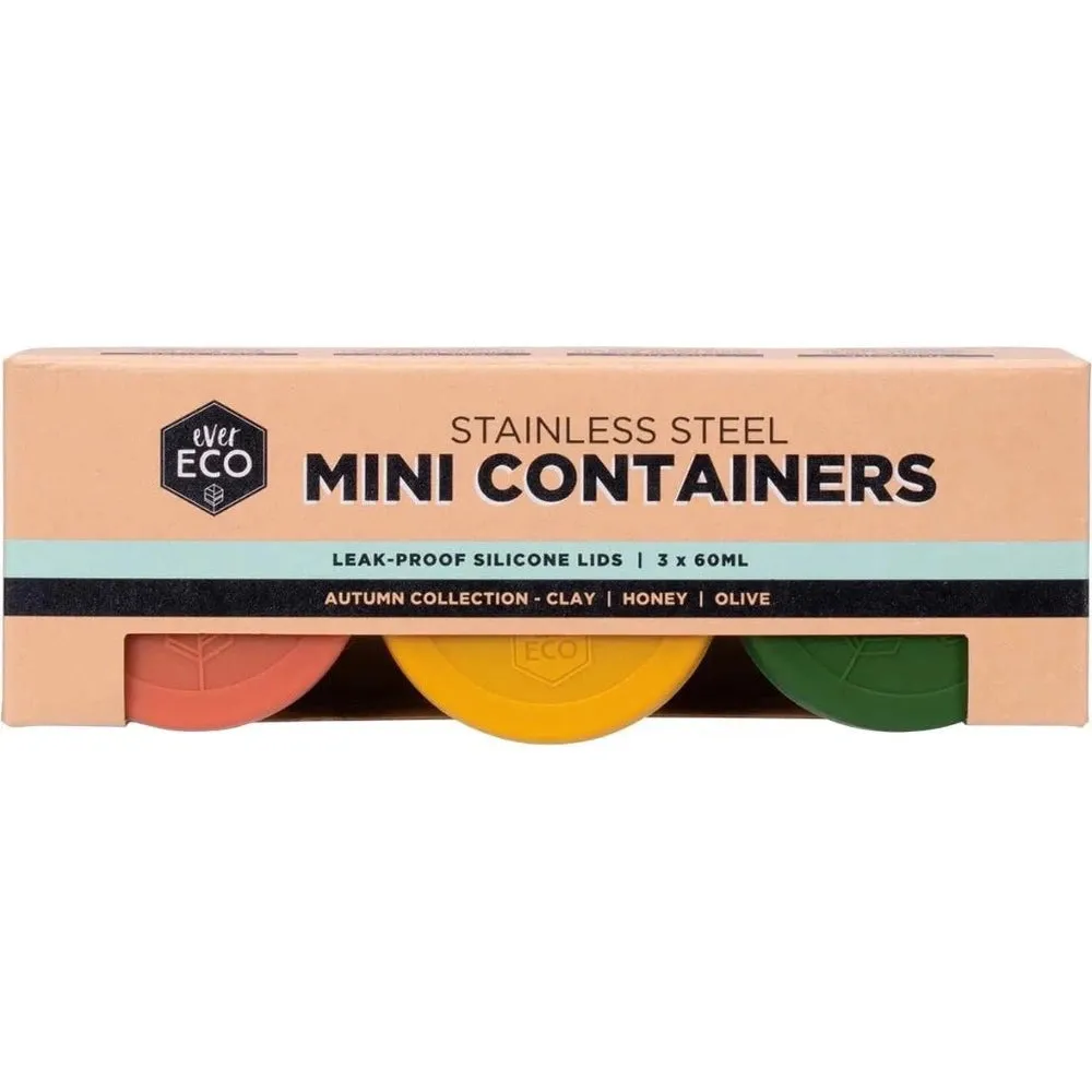 Stainless Steel Mini Containers 3 pk