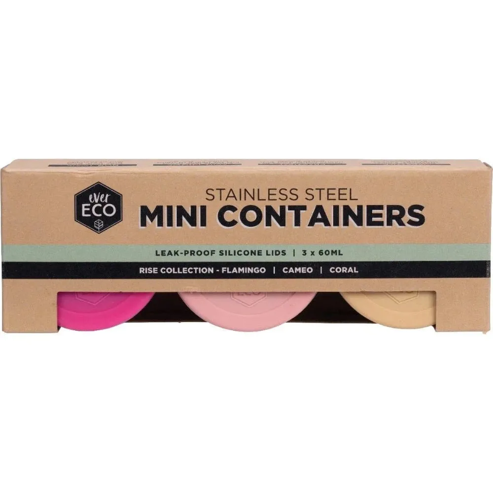 Stainless Steel Mini Containers 3 pk