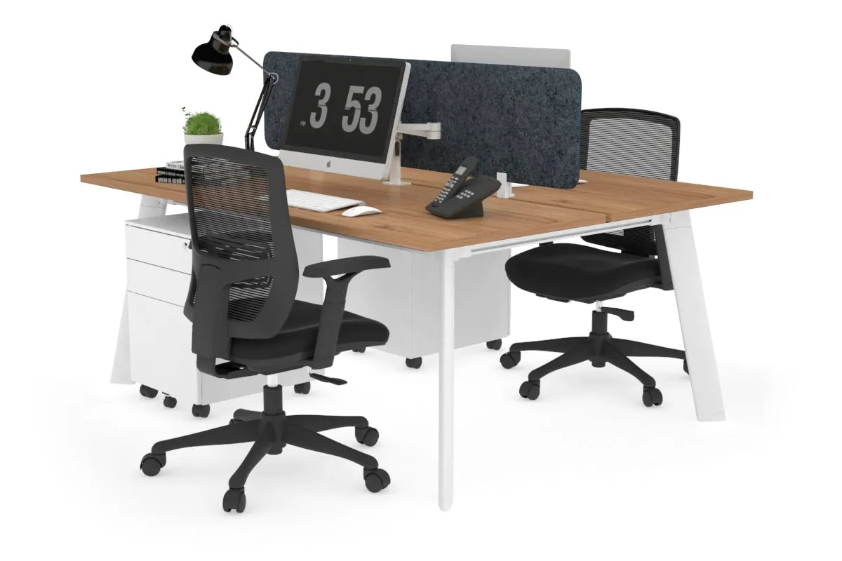 Switch - 2 Person Workstation White Frame [1800L x 700W]