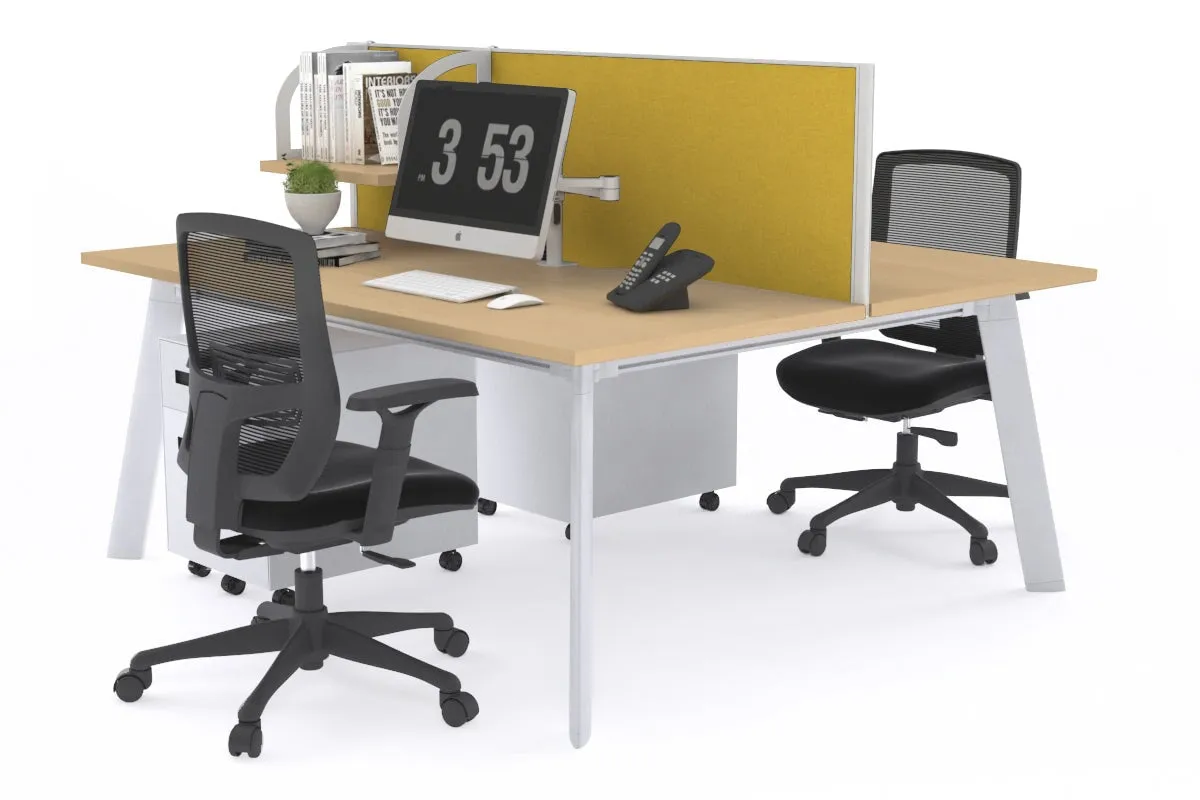 Switch - 2 Person Workstation White Frame [1800L x 700W]