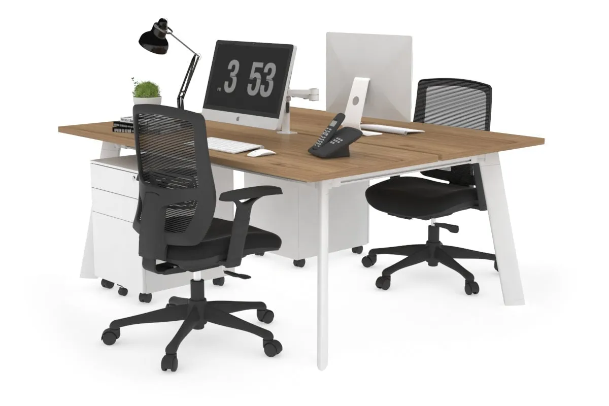 Switch - 2 Person Workstation White Frame [1800L x 700W]