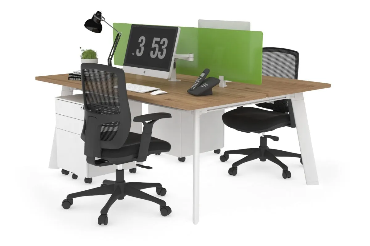 Switch - 2 Person Workstation White Frame [1800L x 700W]