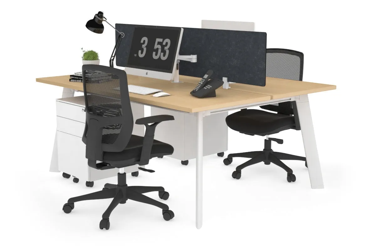 Switch - 2 Person Workstation White Frame [1800L x 700W]