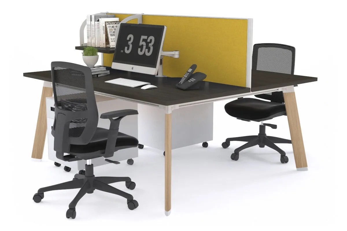 Switch - 2 Person Workstation Wood Imprint Frame [1600L x 700W]